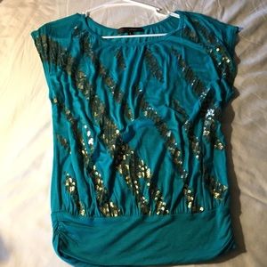 Teal and gold top!